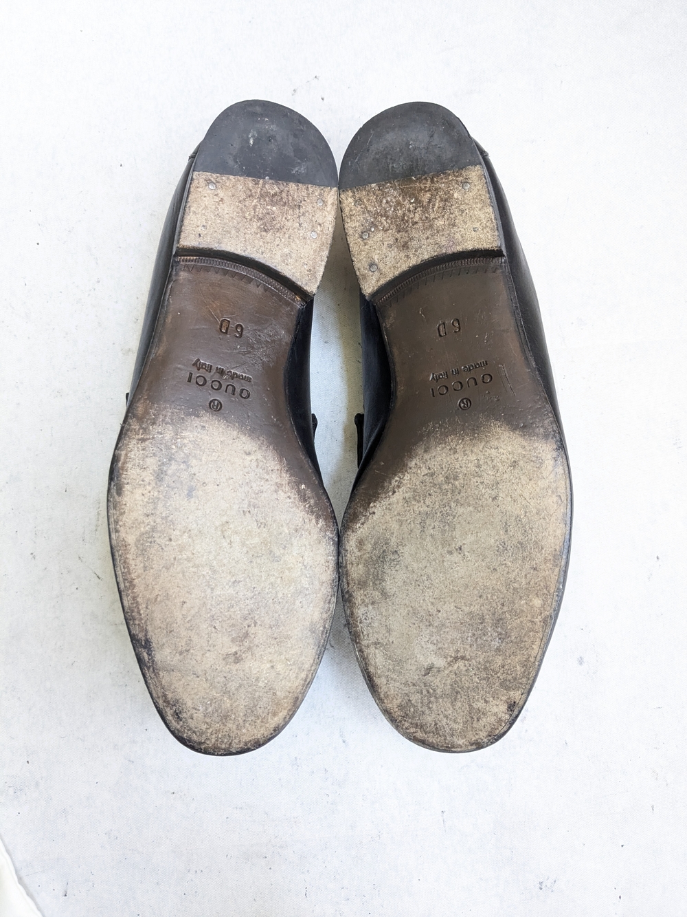 Gucci Black Leather Horsebit Loafers with Red-Green Web Men US 6.5 - Picture 15 of 16